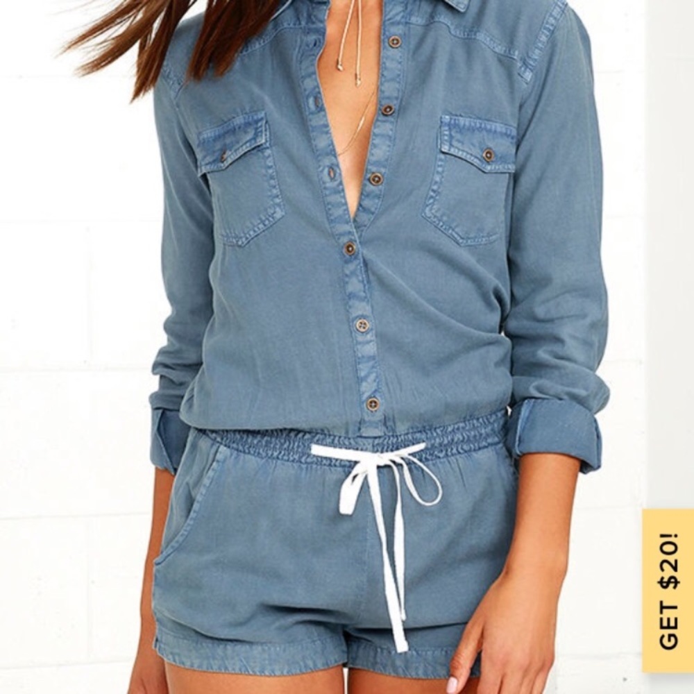 Lulus Blue jumpsuit size xs